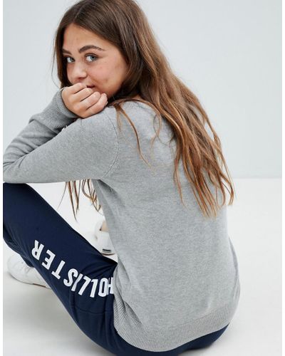 hollister crew neck sweater women's