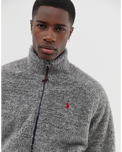 Polo Ralph Lauren Fleece – Great Outdoors – Teddy-Jacke in Grau für Herren  - Lyst