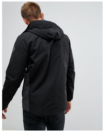 Hollister Synthetic Hooded Midweight Parka Jacket Contrast Detail Seagull  Logo in Black for Men | Lyst