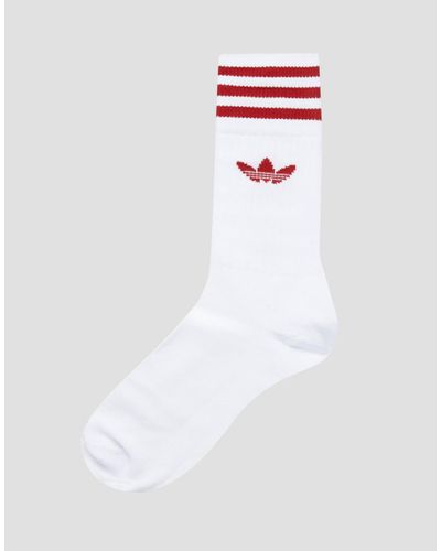adidas Originals Cotton 3 Pack Solid Crew Socks In White Ce4991 for Men -  Lyst