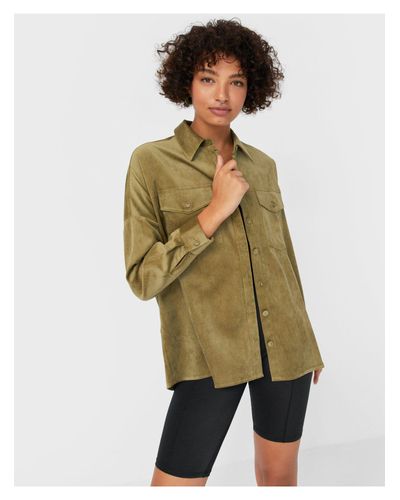 stradivarius corduroy overshirt