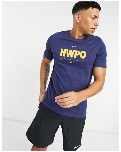 Nike Hwpo Graphic T-shirt in Navy (Blue 