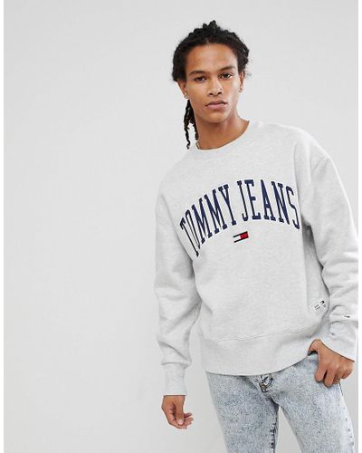 Tommy Jeans Collegiate Sweatshirt Grey Sale - www.puzzlewood.net 1695999879