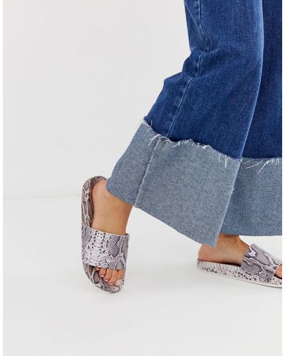 snake print sliders
