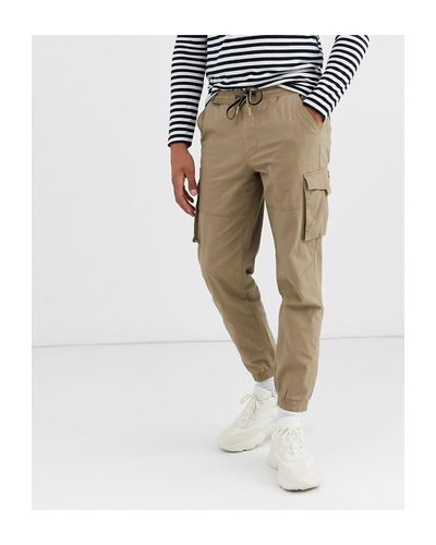 Pull&Bear Beach Cargo jogger in Beige (Natural) for Men - Lyst