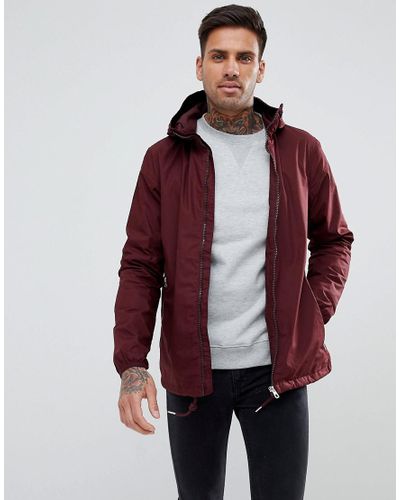 pull and bear burgundy jacket