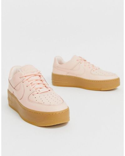 pale pink air force 1 sage low trainers