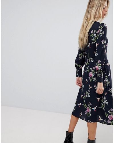 oasis bird print shirt dress