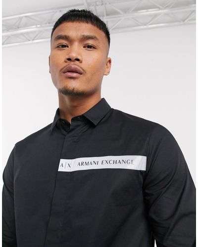 armani exchange button up shirt