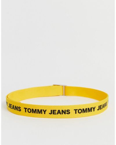 Tommy Hilfiger Denim Webbing Belt in Yellow - Lyst