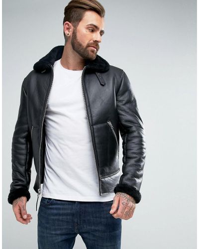 schott shearling flight jacket