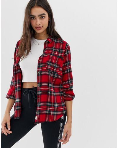 hollister plaid shirt womens