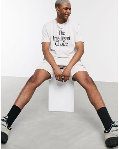 New Balance Cotton Intelligent Choice T-shirt in Cream (White) for Men - Lyst