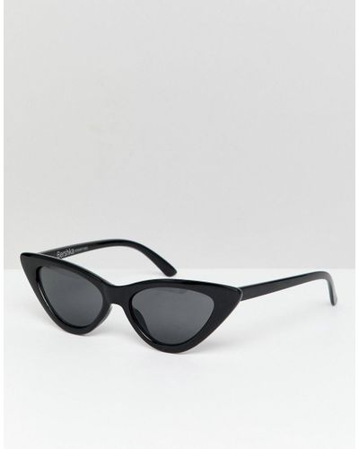 Bershka Denim Cat Eye Sunglasses in Black - Lyst