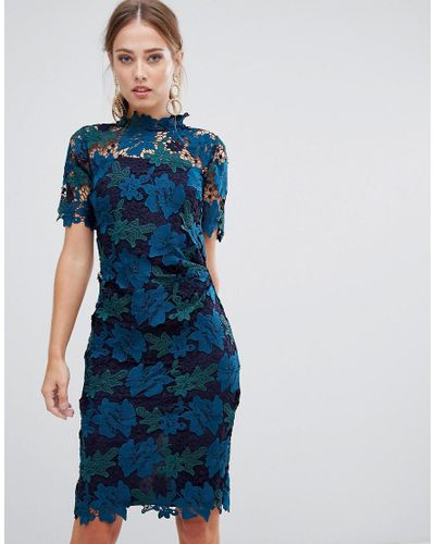 coast charlotte 3 tone lace dress