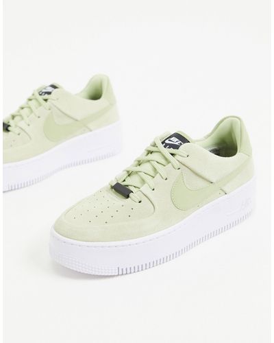 sage green nike trainers