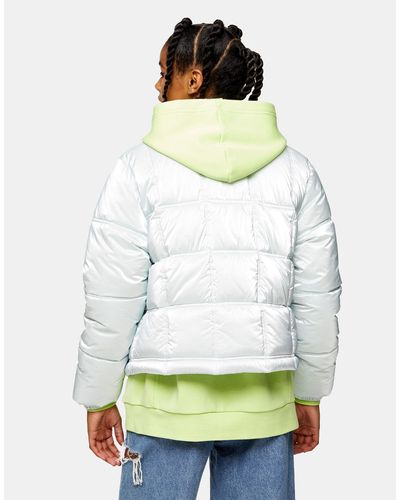 topshop beige puffer jacket