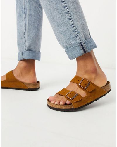 Arizona - sandali visone scamosciato da Uomo di Birkenstock in Marrone |  Lyst