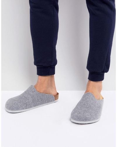 felt mule slippers