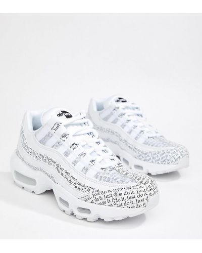Air Max 95 Se - Sneakers bianche e nere con stampa di quotidiano di Nike in  Bianco | Lyst