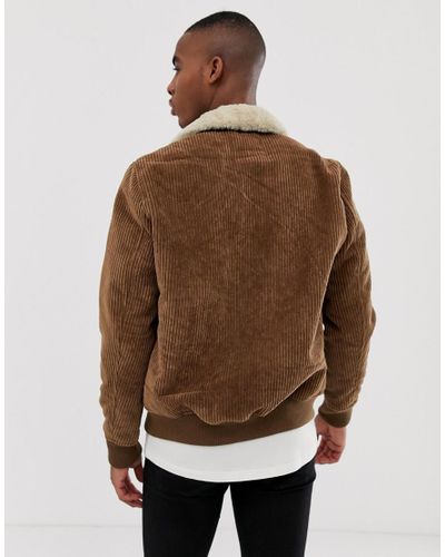 cord jacket fur collar