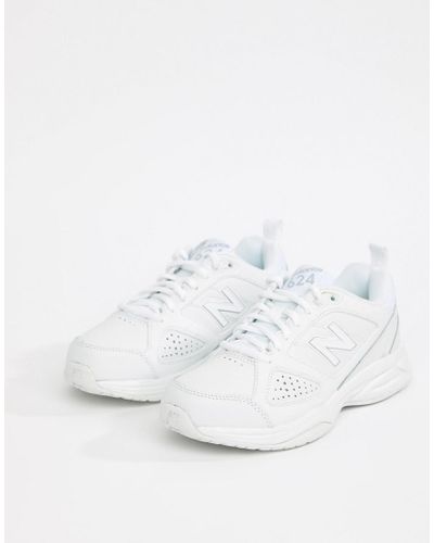 new balance white chunky sneakers