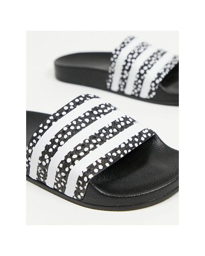 Sandalias negras con estampado adidas Originals de color Negro | Lyst