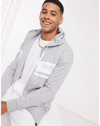 boss bodywear lounge full zip hoodie