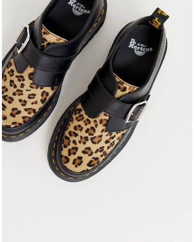 Ramsey - Scarpe con fibbia nere maculateDr. Martens in Pelle di colore Nero  | Lyst