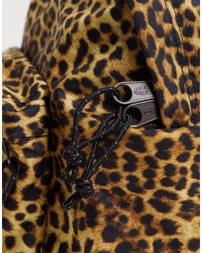 eastpak leopard print backpack
