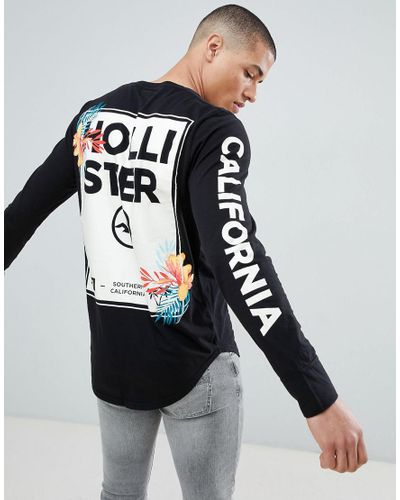 hollister black long sleeve shirt