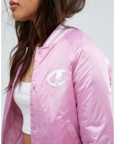 pink champion bomber jacket