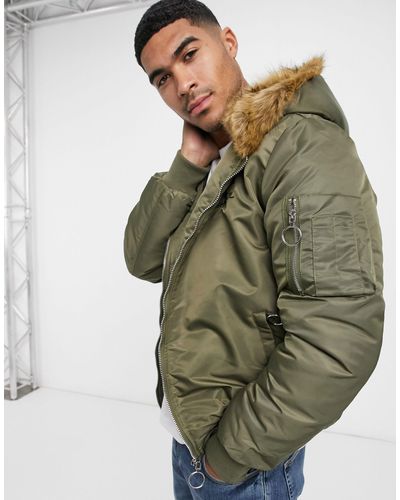 fur lined bomber