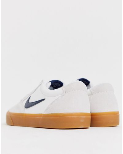 Modelo blanco con suela Nike de Lona de color Blanco | Lyst