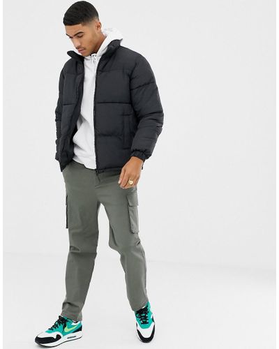 Bershka Shiny Padded Puffer Jacket In 