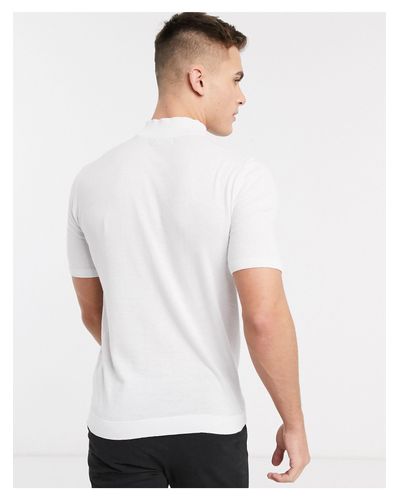 turtle neck t shirt for men white