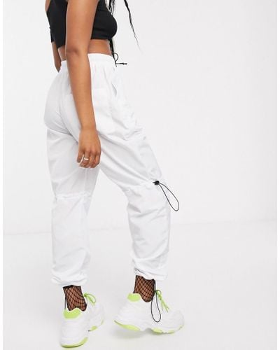 nylon sweatpants with elastic ankles
