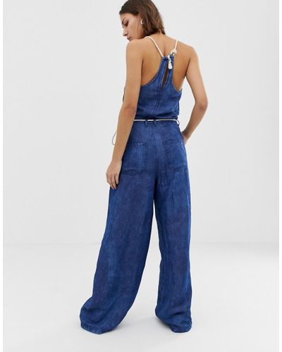 Pepe jeans flyer retro denim jumpsuit Clearance