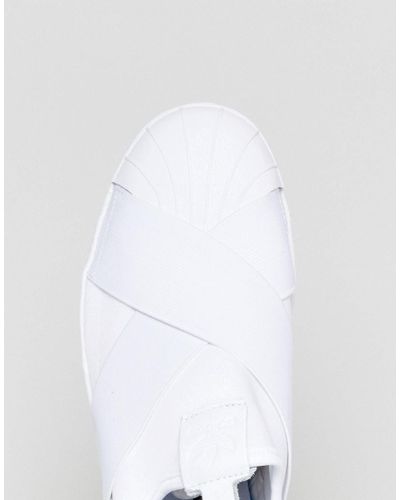adidas Originals Leather Superstar Slip-on Sneakers In White Bz0111 for Men  | Lyst