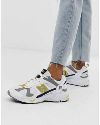New Balance 878 White Yellow Chunky 