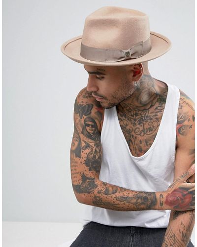 Brixton Wool Swindle Fedora Hat in Grey 
