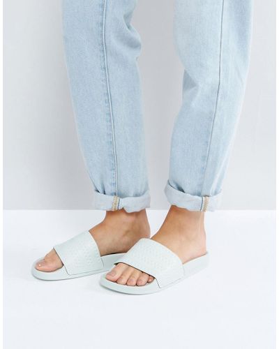 Mint Green Adilette Slider Sandals 