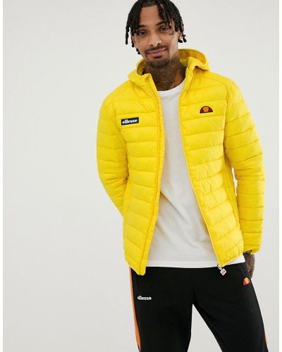 Ellesse Synthetic Lombardy Padded Jacket in Yellow for Men - Lyst