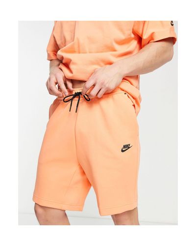 Shorts naranja empolvado tech fleece Nike de hombre de color Naranja | Lyst