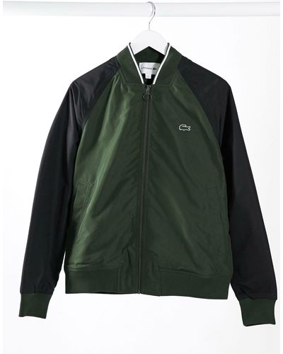 lacoste live oversized contrast bomber