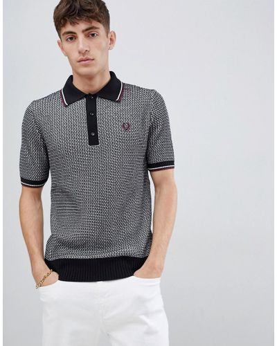 knitted fred perry polo