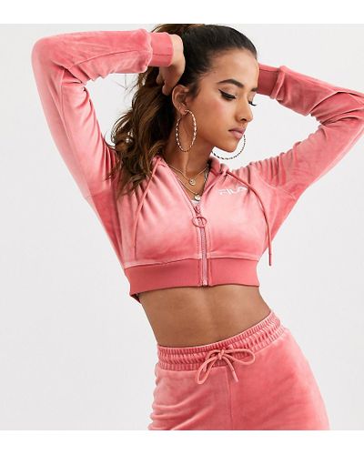 fila zip crop top