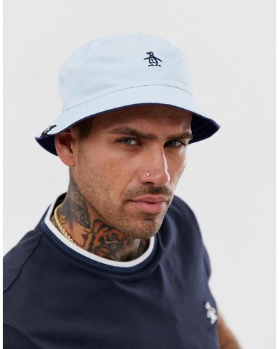 Original Penguin Mens Black Bucket Hat 