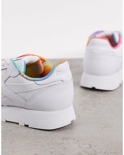 Reebok Pride Classic Leather Trainers in White | Lyst