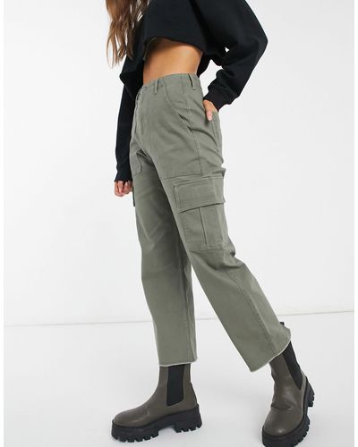 Hollister Ultra High Rise Straight Utility Pant in Green - Lyst